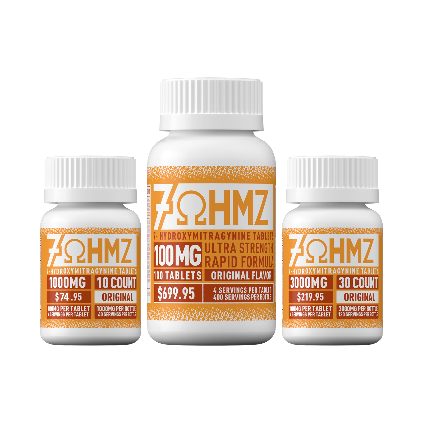 7OHMZ 100mg (10, 30, & 100 count)