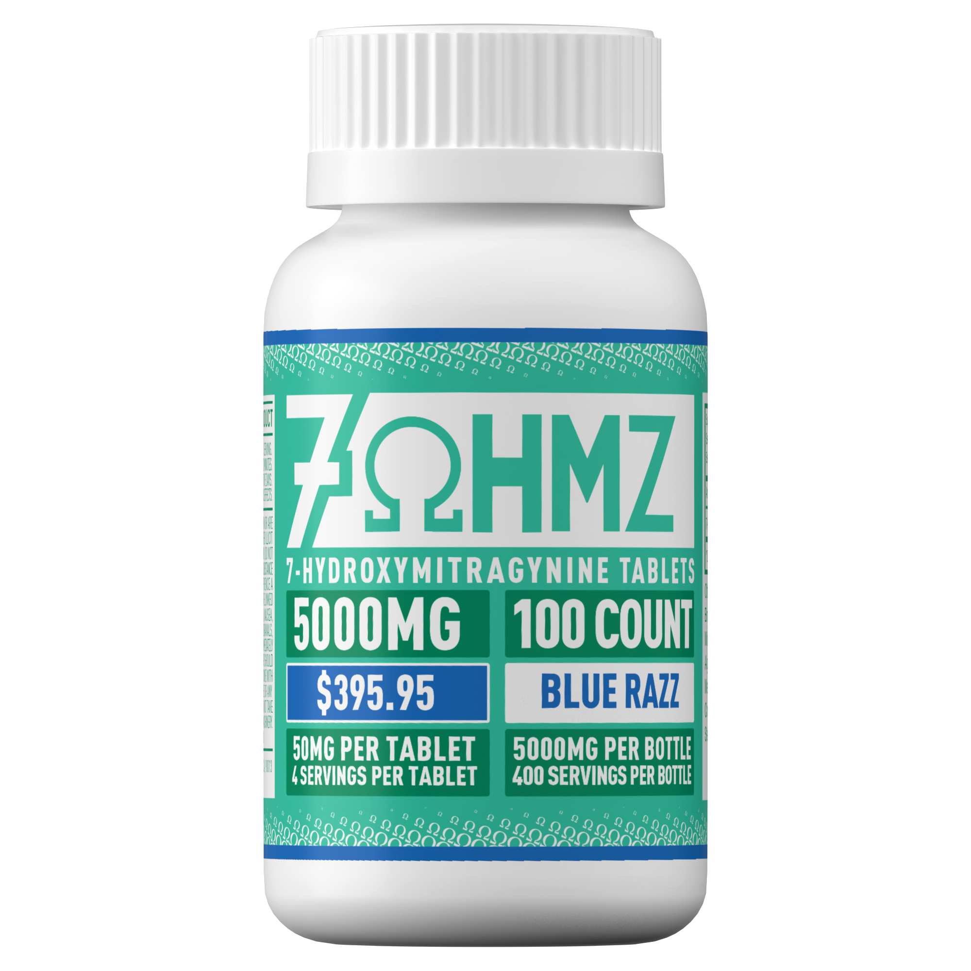 7OHMZ 50mg Tablets - Blue Razz, Cherry, Strawberry, Original (10ct / 30ct / 100ct Bottle)