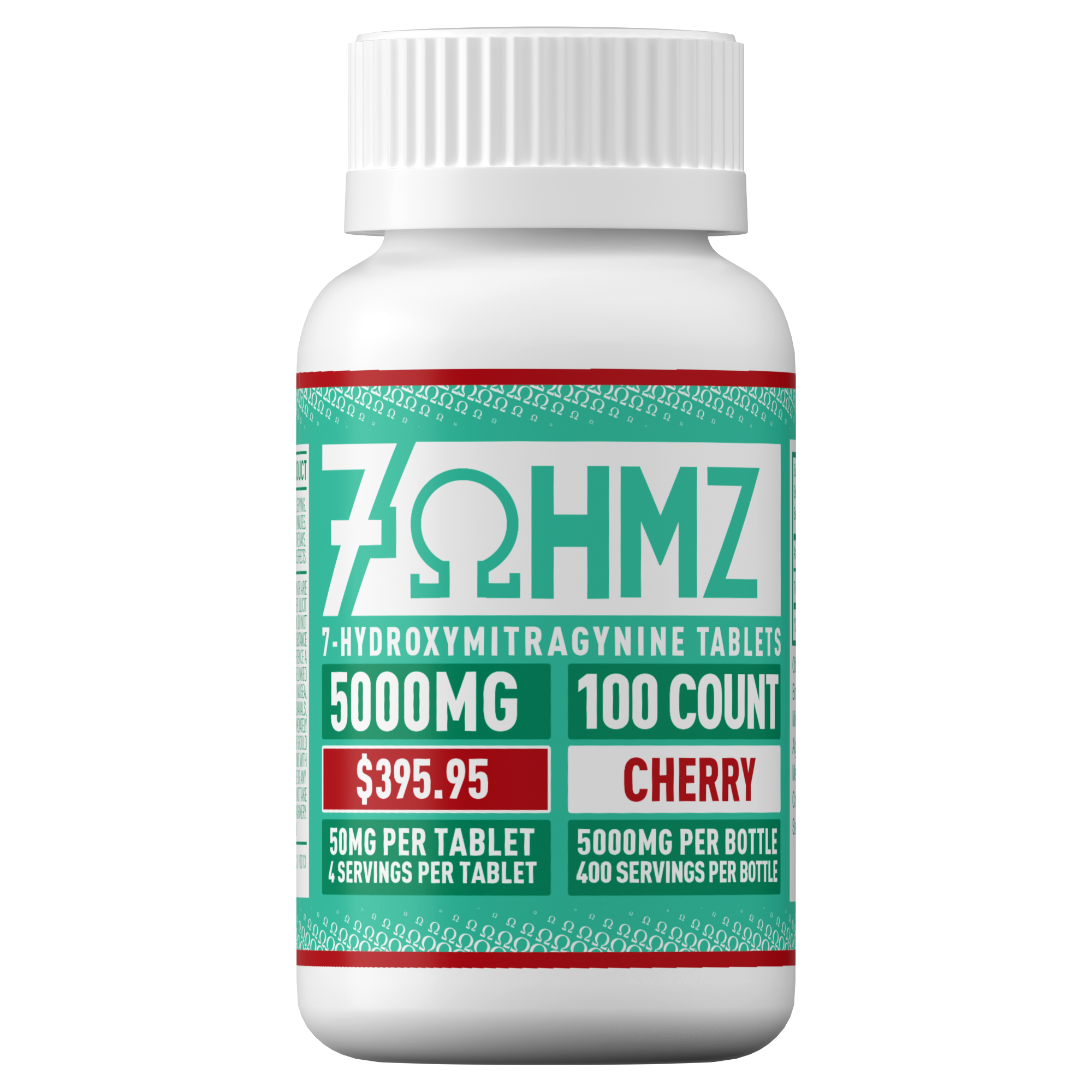7OHMZ 50mg Tablets - Blue Razz, Cherry, Strawberry, Original (10ct / 30ct / 100ct Bottle)