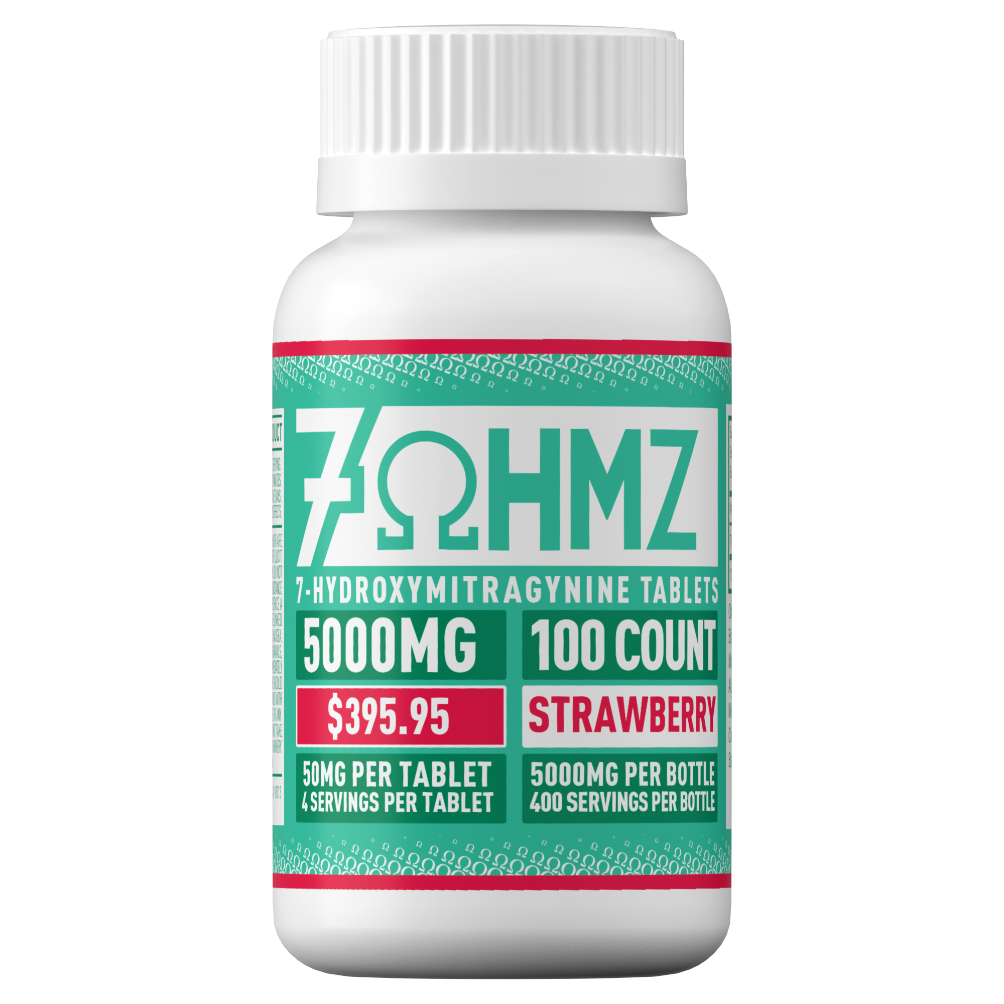7OHMZ 50mg Tablets - Blue Razz, Cherry, Strawberry, Original (10ct / 30ct / 100ct Bottle)