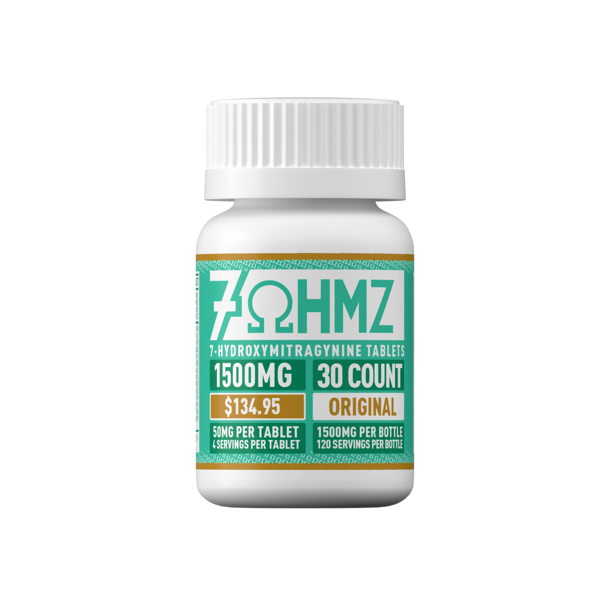 7OHMZ 50mg Tablets - Blue Razz, Cherry, Strawberry, Original (10ct / 30ct / 100ct Bottle)