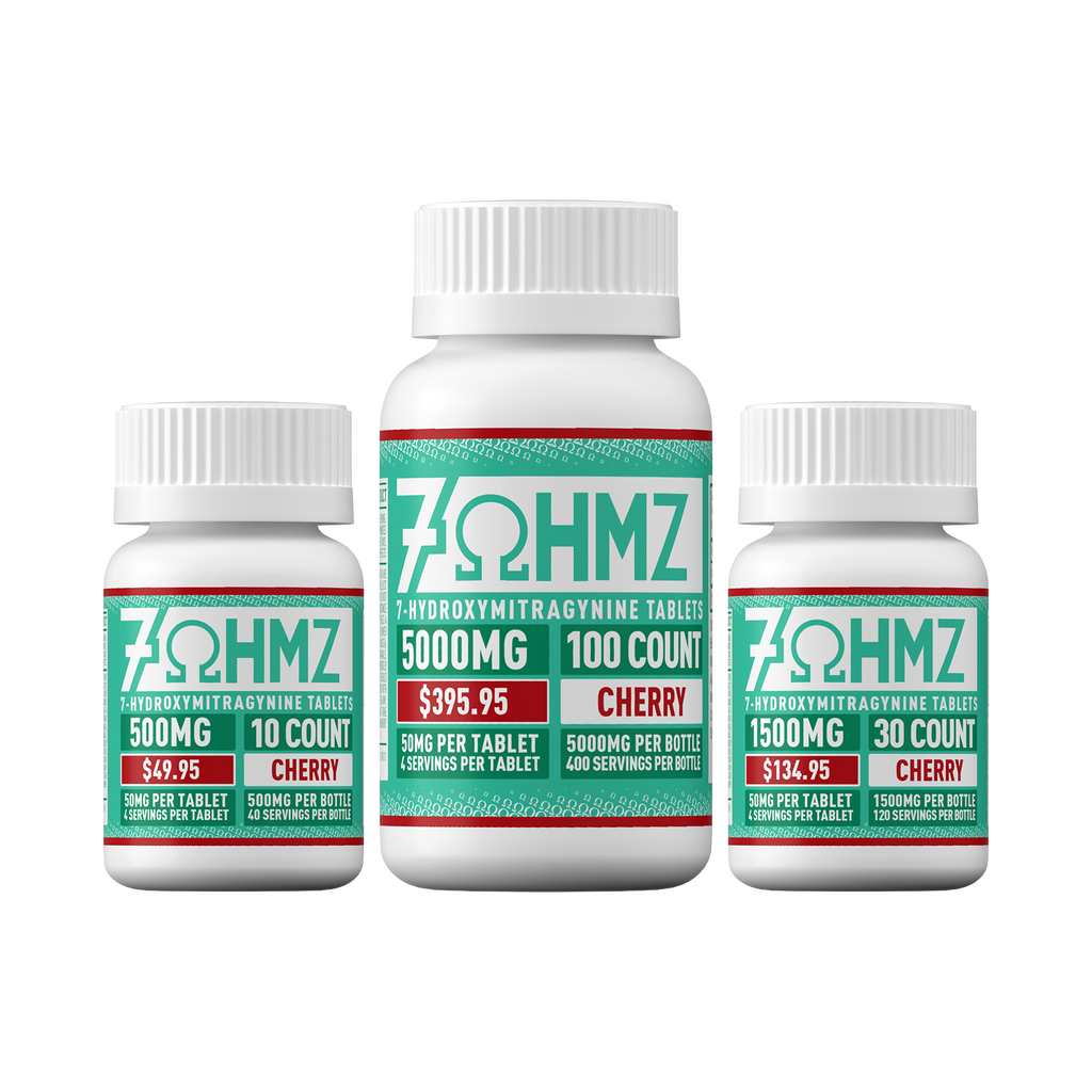 7OHMZ 50mg Tablets - Blue Razz, Cherry, Strawberry, Original (10ct / 30ct / 100ct Bottle)