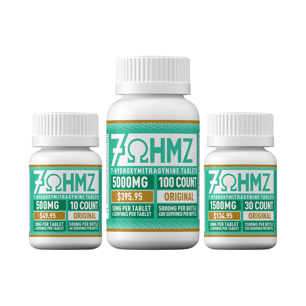 7OHMZ 50mg Tablets - Blue Razz, Cherry, Strawberry, Original (10ct / 30ct / 100ct Bottle)