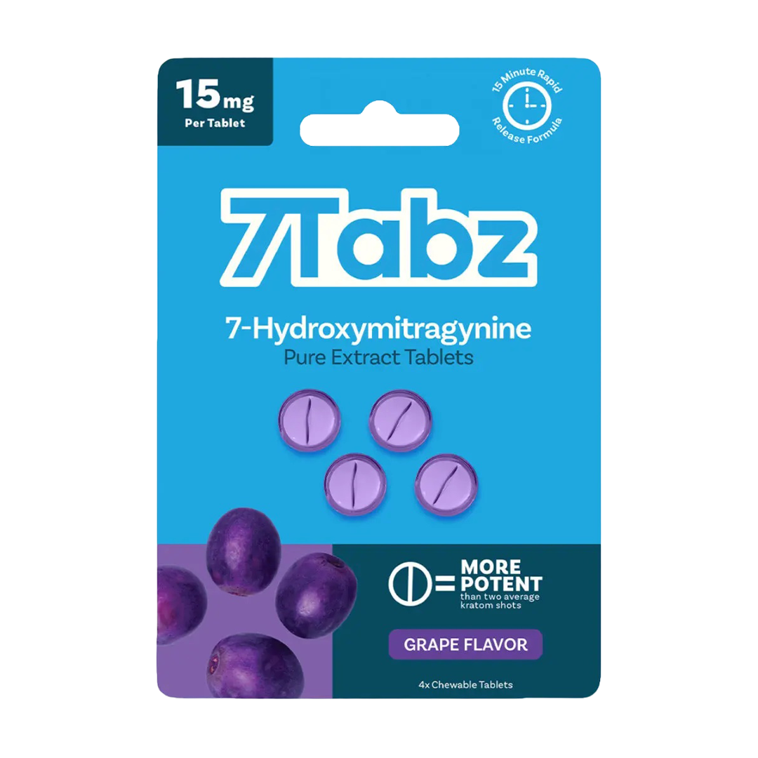 7tabz pure extract chewable tablets grape 15mg 4ct