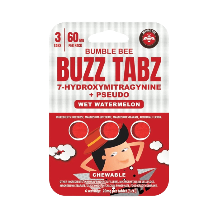 Bumble Bee Buzz Tabz Chewable (3ct / 7ct) - Wet Watermelon |  + Pseudo Extract