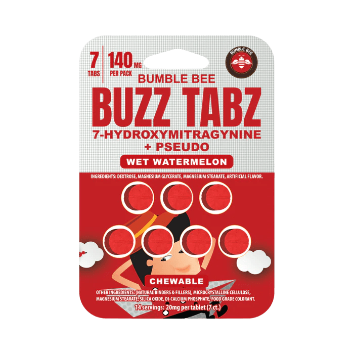 Bumble Bee Buzz Tabz Chewable (3ct / 7ct) - Wet Watermelon |  + Pseudo Extract