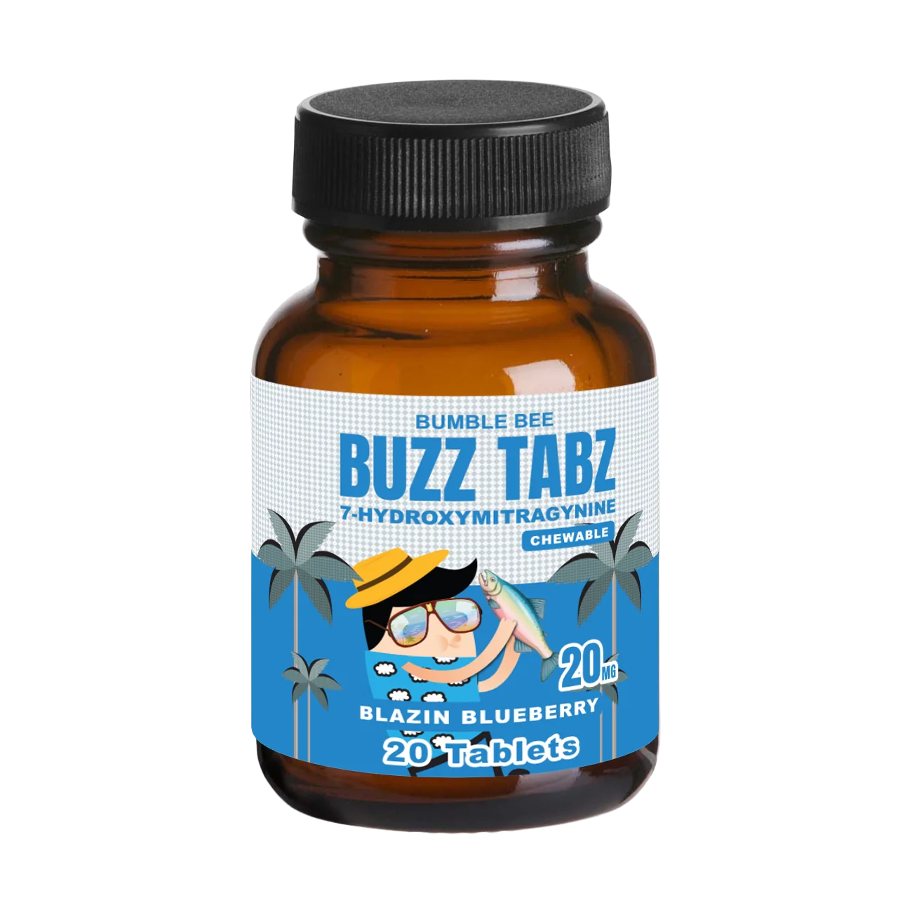 Bumble Bee Buzz Tabz Blazin Blueberry (20ct Jar) - 20mg  Tablets