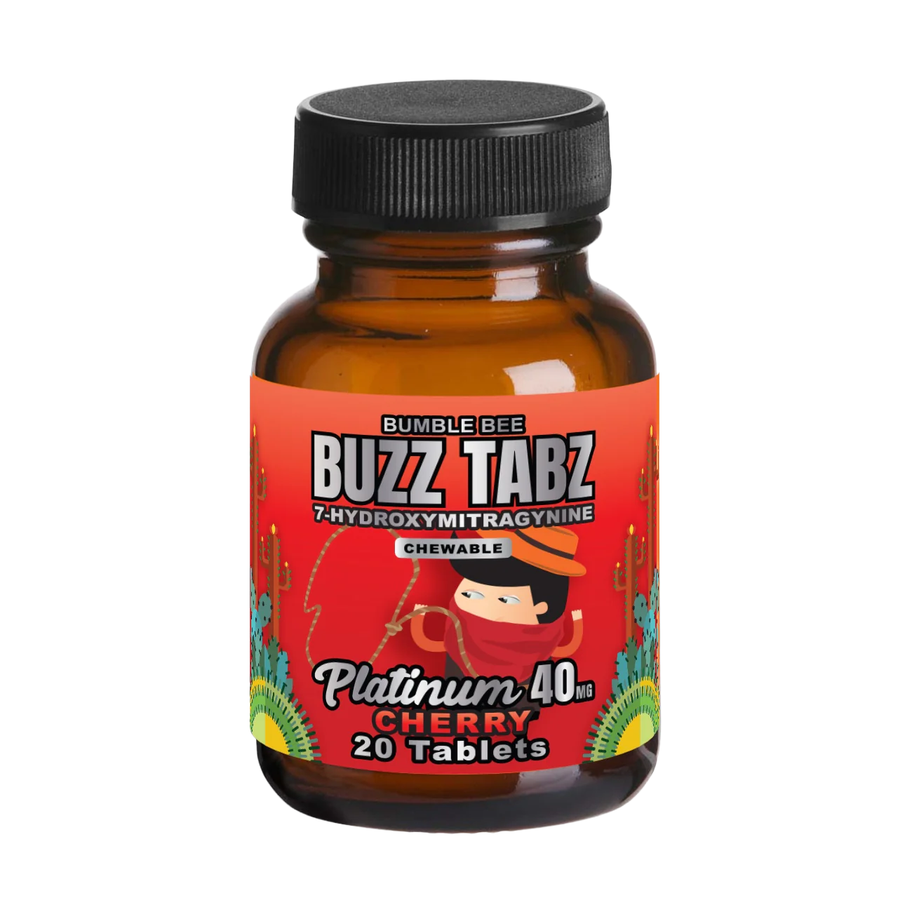 Bumble Bee Buzz Tabz Platinum (Cherry) - 40mg  Chewables