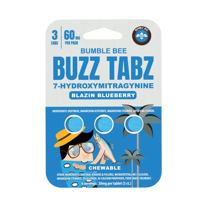 Bumble Bee Buzz Tabz  Tablets (3ct / 7ct) - Blazin Blueberry | 20mg Per Tab