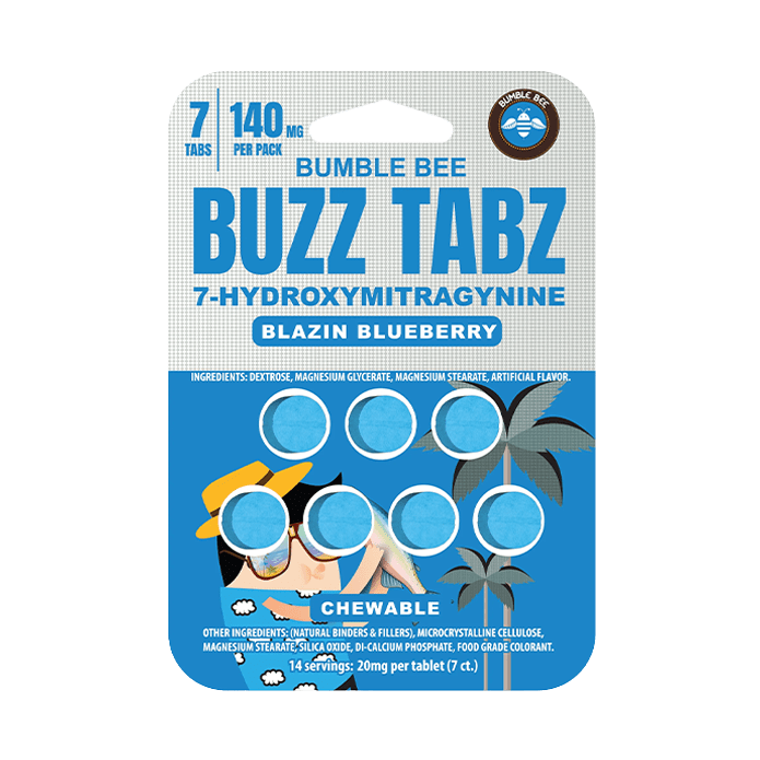 Bumble Bee Buzz Tabz  Tablets (3ct / 7ct) - Blazin Blueberry | 20mg Per Tab