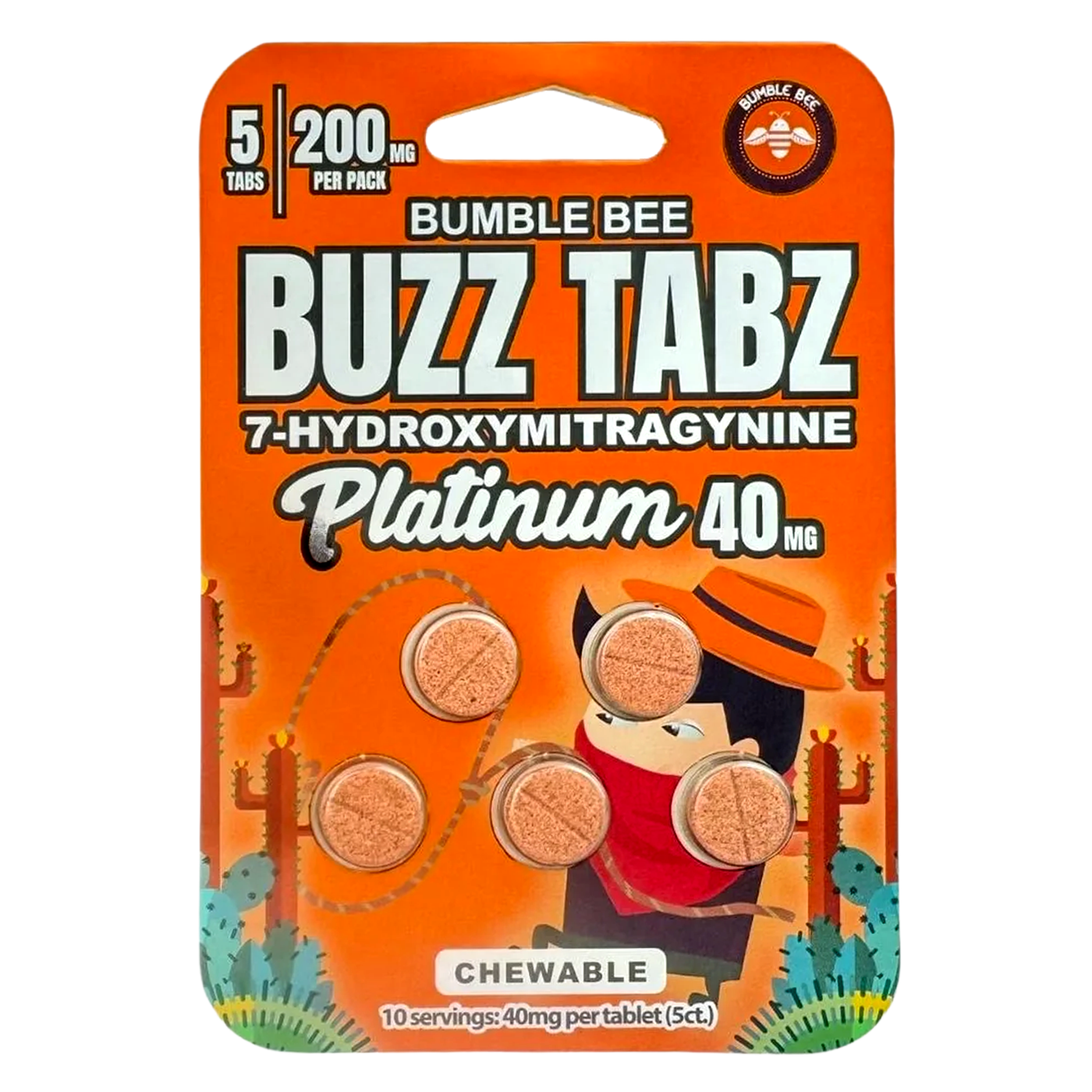 Bumble Bee Buzz Tabz Platinum 40mg -  Chewable Tablets