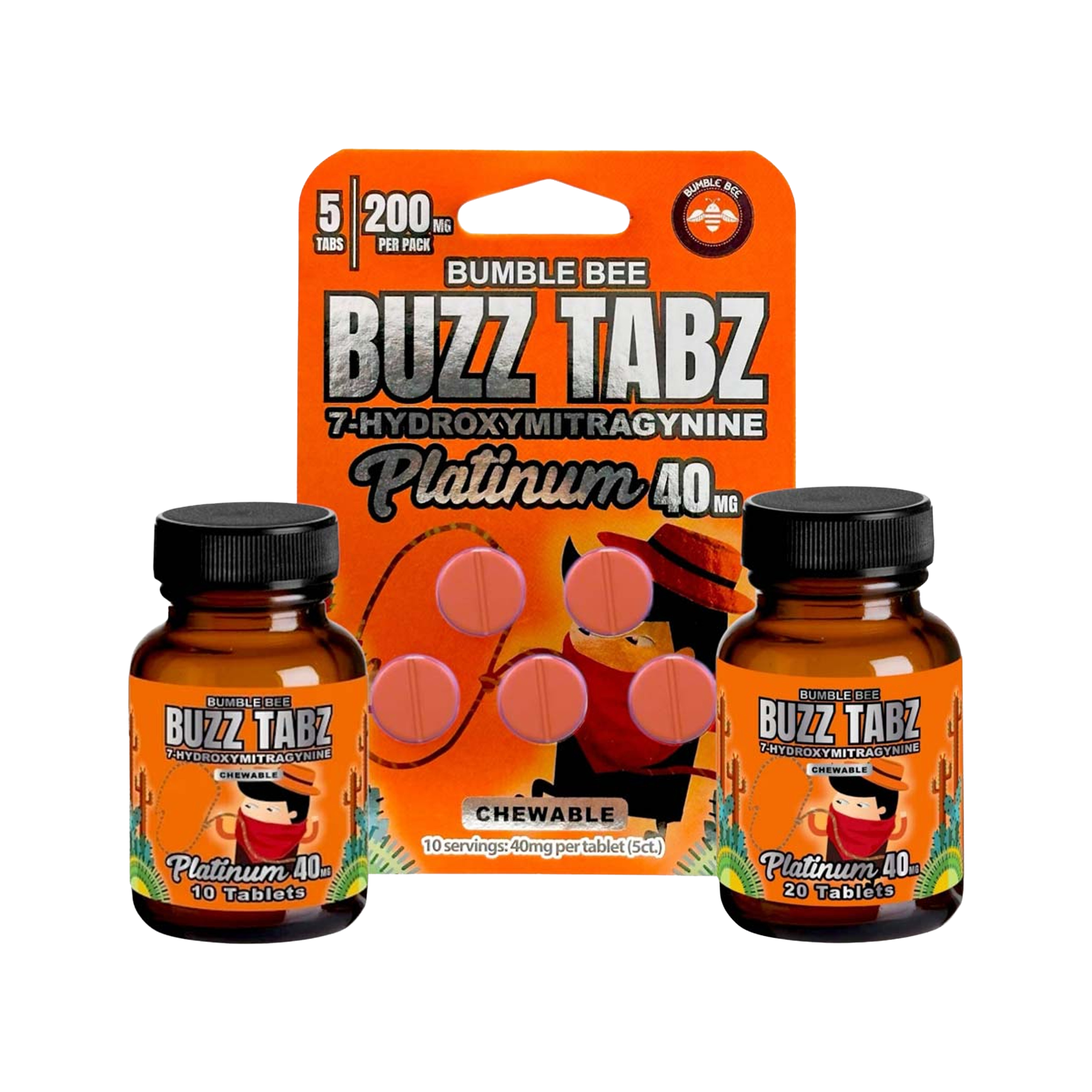 Bumble Bee Buzz Tabz Platinum 40mg -  Chewable Tablets
