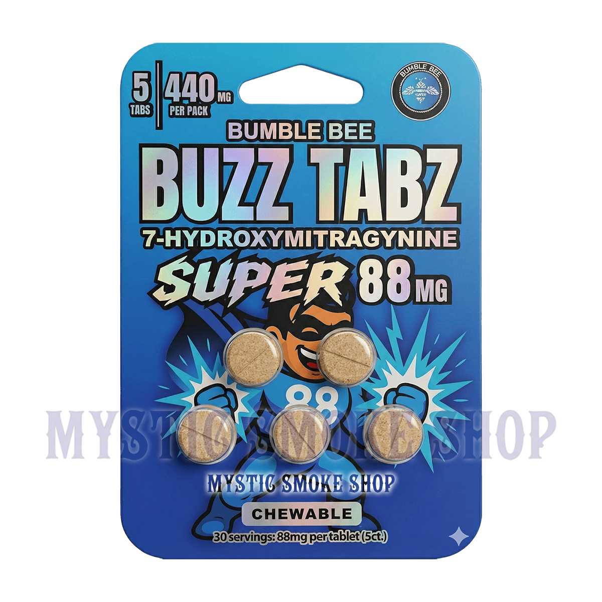 Bumble Bee Buzz Tabz Super 88mg -  Chewable Tablets (5ct / 10ct / 20ct)